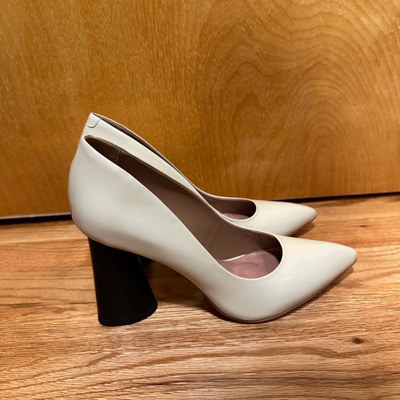 Maeve Cream Modern Pump Heels - Picture 5 of 7